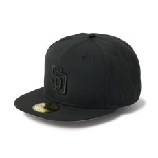画像1: NEW ERA  59FIFTY Tonal Logo サンディエゴ・パドレス ブラック (1)