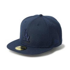 画像1: NEW ERA  59FIFTY Tonal Logo ロサンゼルス・ドジャース ナイトシフトネイビー (1)