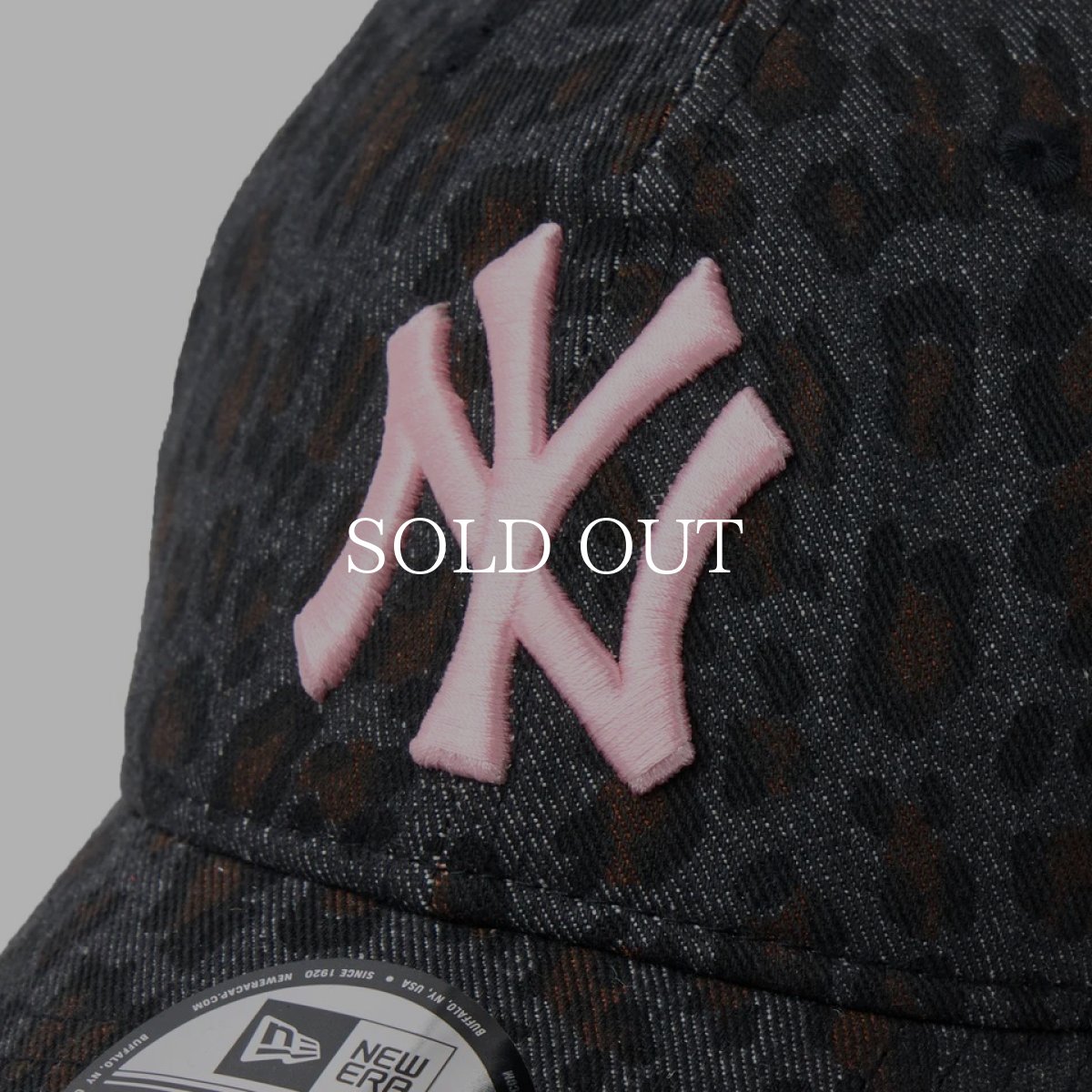 画像7: NEW ERA  9TWENTY Leopard ニューヨーク・ヤンキース ブラック ピンク (7)