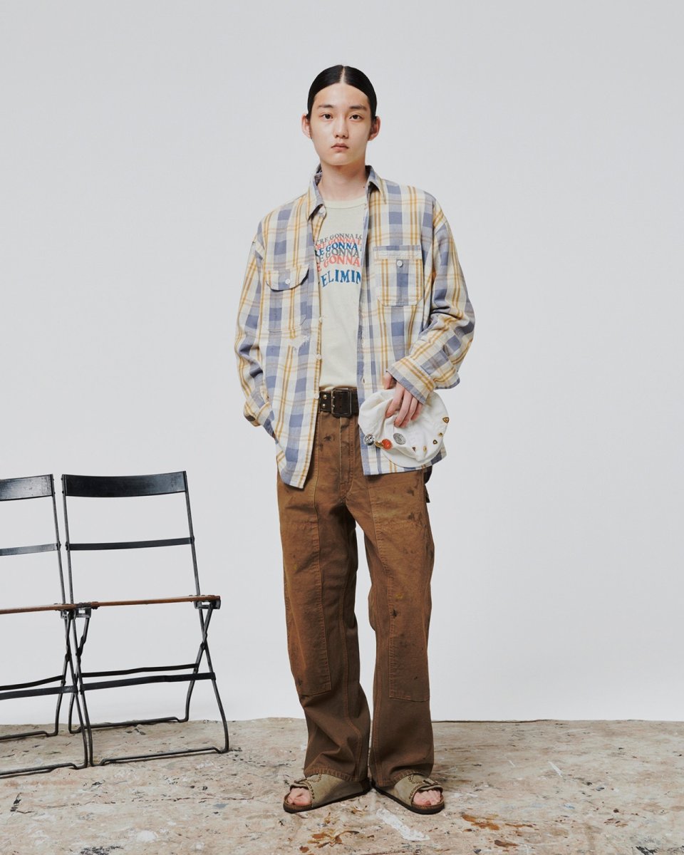 画像7: BOW WOW  BROWN DUCK DOUBLE KNEE PANTS AGED (7)