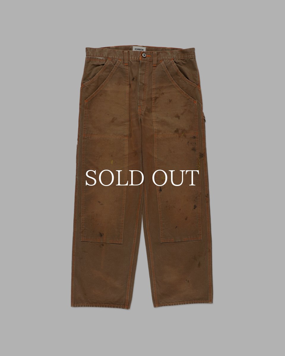 画像1: BOW WOW  BROWN DUCK DOUBLE KNEE PANTS AGED (1)