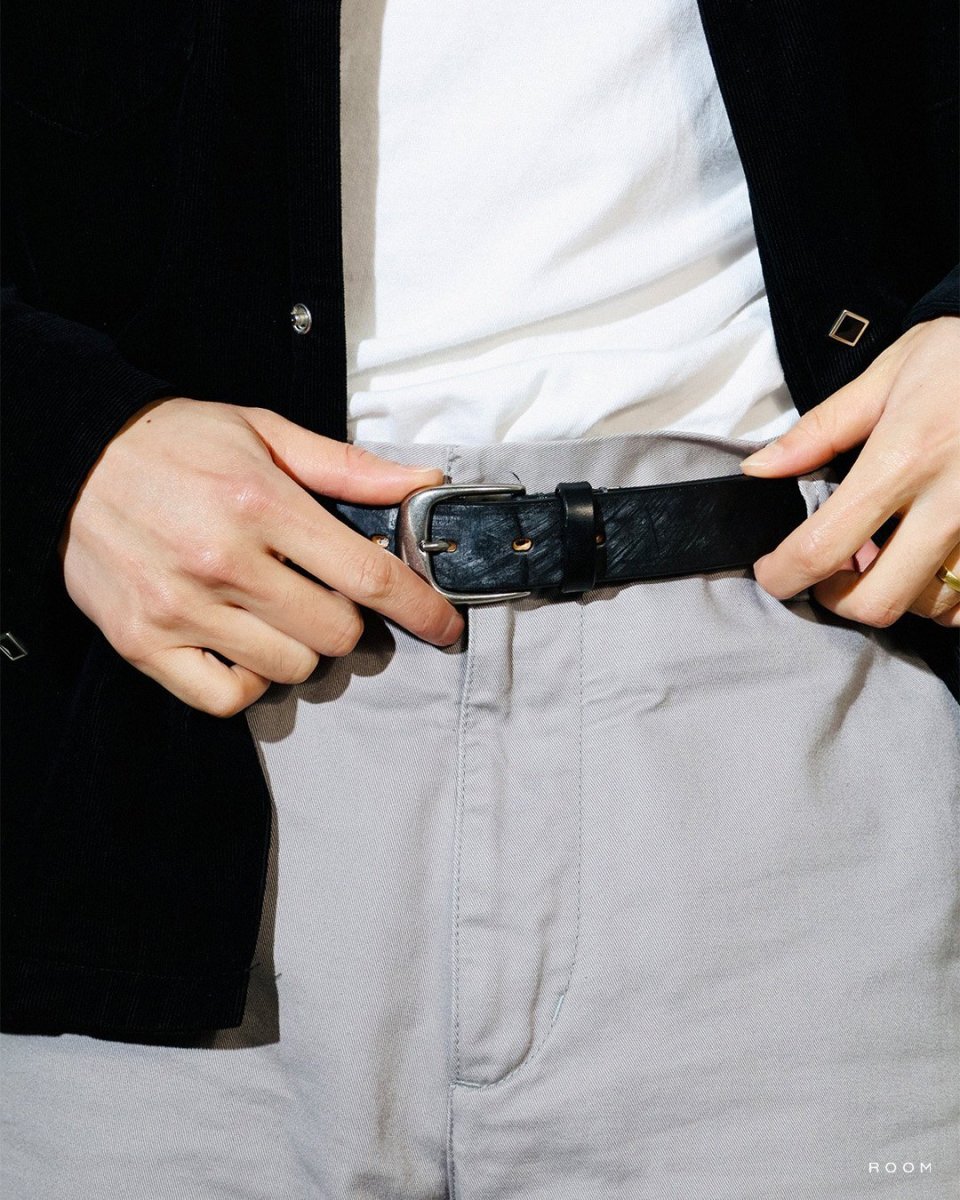 画像2: MINEDENIM  Bridle Leather Officer Belt (2)