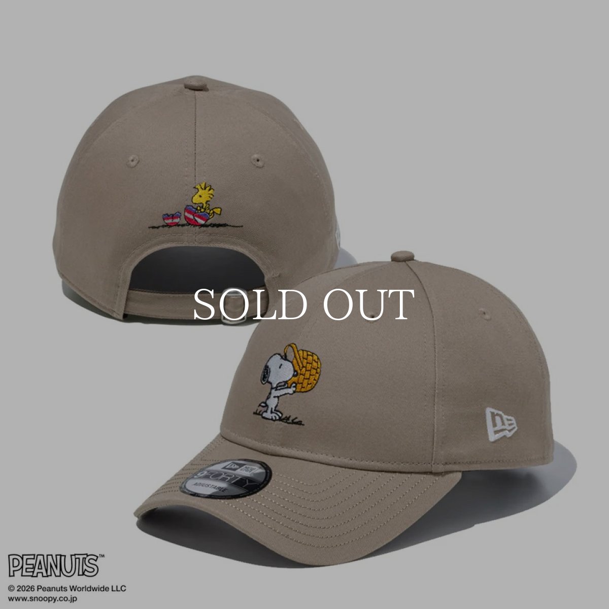 画像1: NEW ERA   9FORTY PEANUTS ピーナッツ EASTER スヌーピー ウッドストック アッシュブラウン (1)