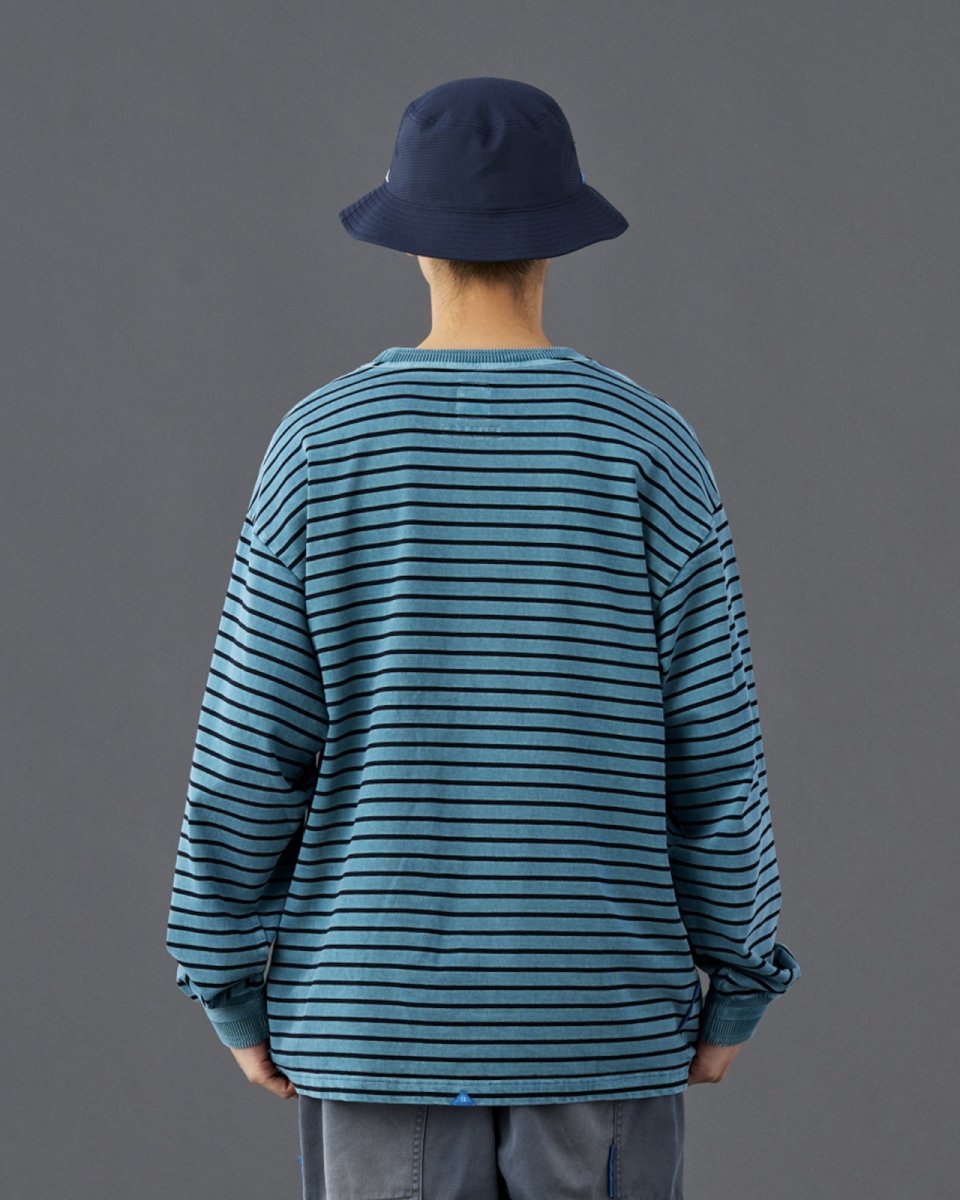 画像18: Liberaiders  PIGMENT DYED STRIPED L/S SHIRT (18)