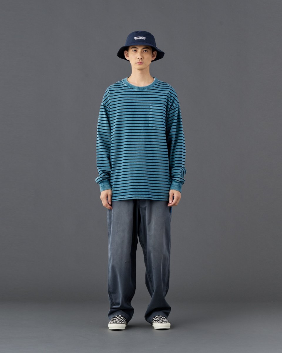画像19: Liberaiders  PIGMENT DYED STRIPED L/S SHIRT (19)
