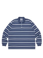 画像1: COOTIE   Moss Stitch Border L/S Polo (1)