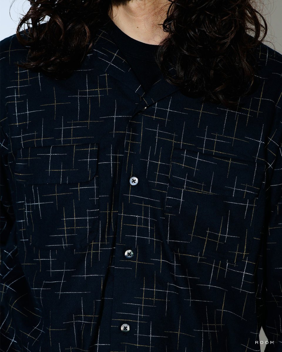 画像4: MINEDENIM  KSR Print Flannel Open Collar SH (4)
