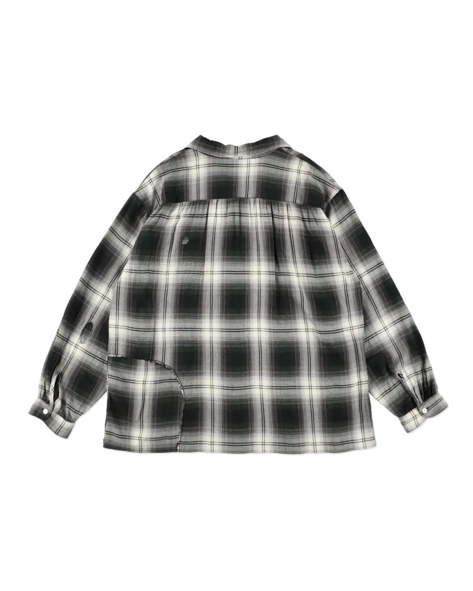画像2: BOW WOW  REMADE RAYON PLAID SHIRT AGED (2)