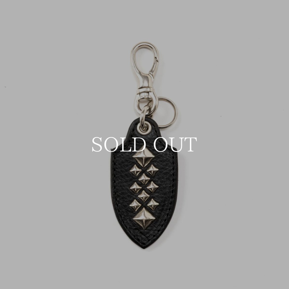 画像1: CALEE  STUDS LEATHER KEY RING ＜TYPE A＞ (1)