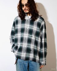 画像3: BOW WOW  REMADE RAYON PLAID SHIRT AGED (3)