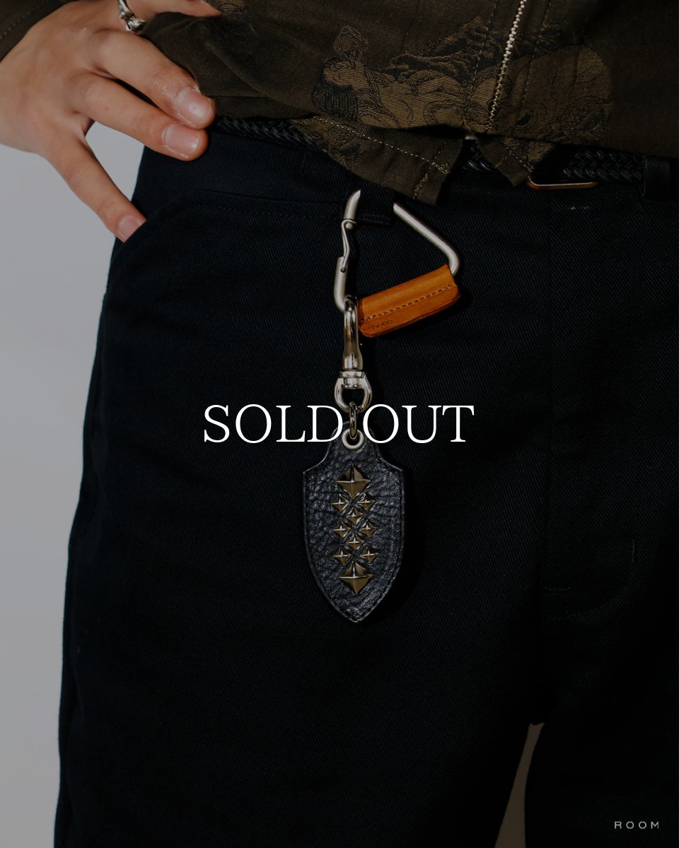 画像2: CALEE  STUDS LEATHER KEY RING ＜TYPE A＞ (2)