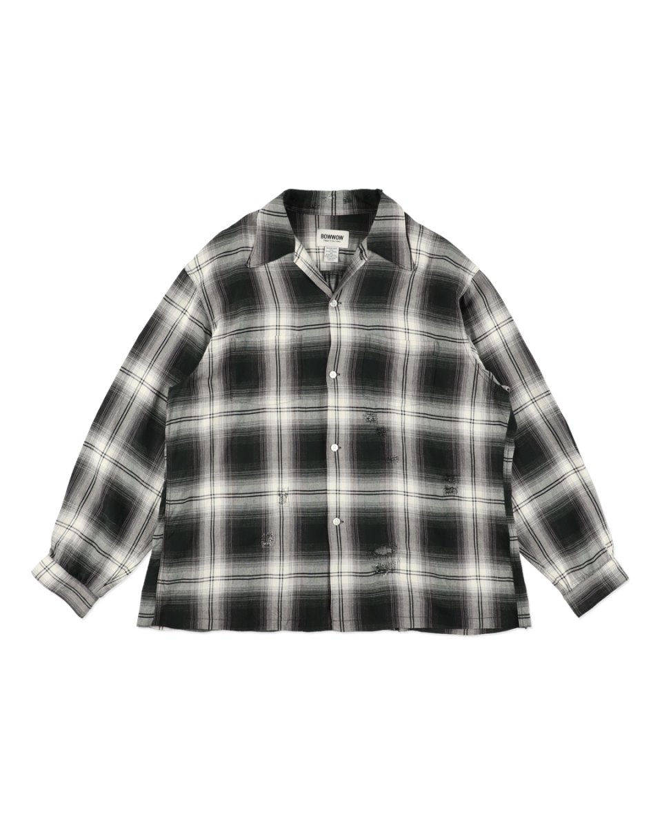画像1: BOW WOW  REMADE RAYON PLAID SHIRT AGED (1)
