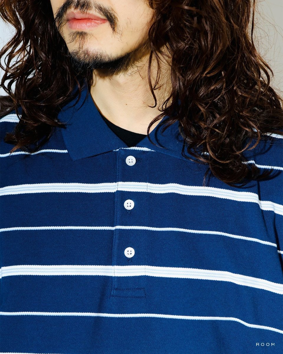 画像3: COOTIE   Moss Stitch Border L/S Polo (3)