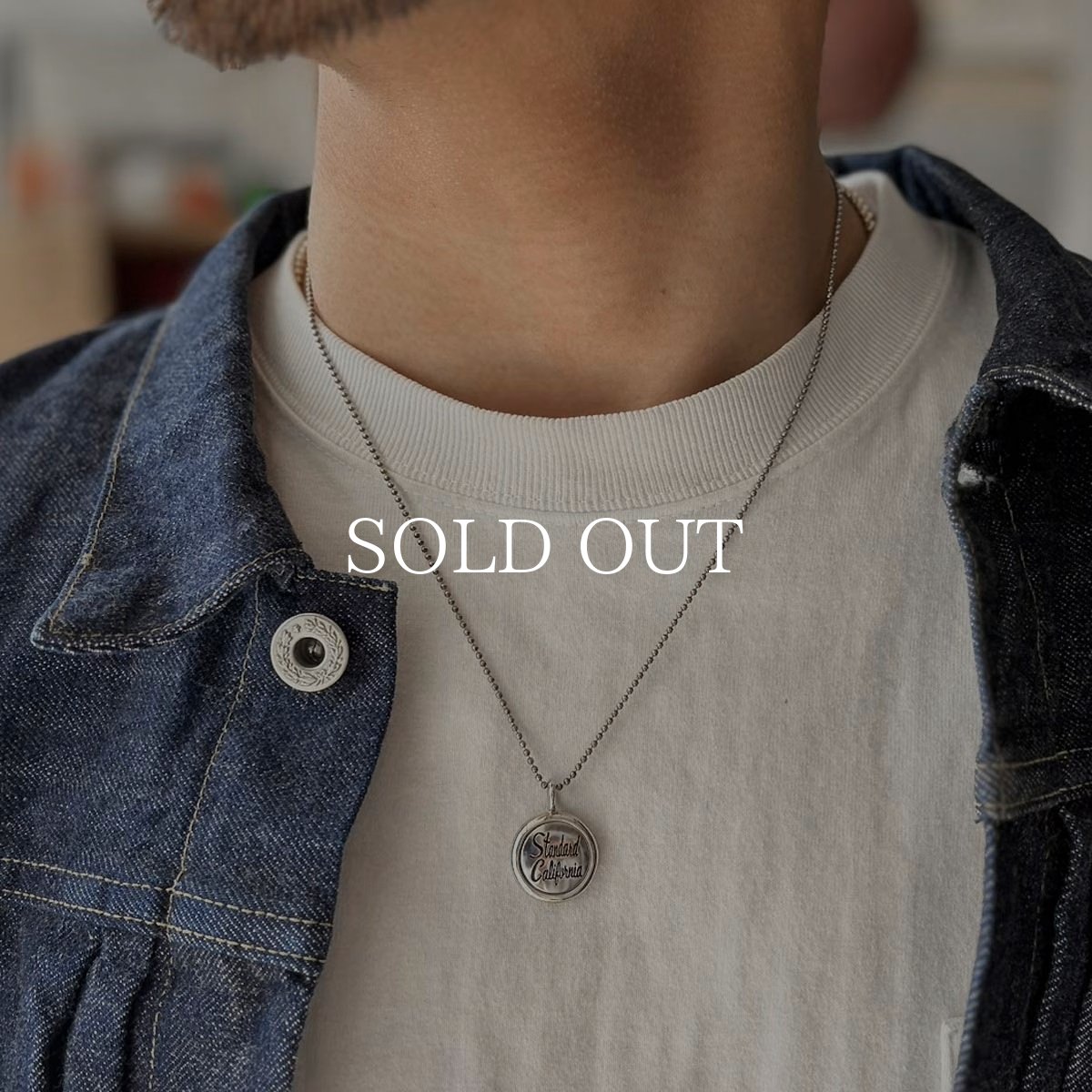 画像3: STANDARD CALIFORNIA  Button Works / SD 925 Silver Button Necklace (3)