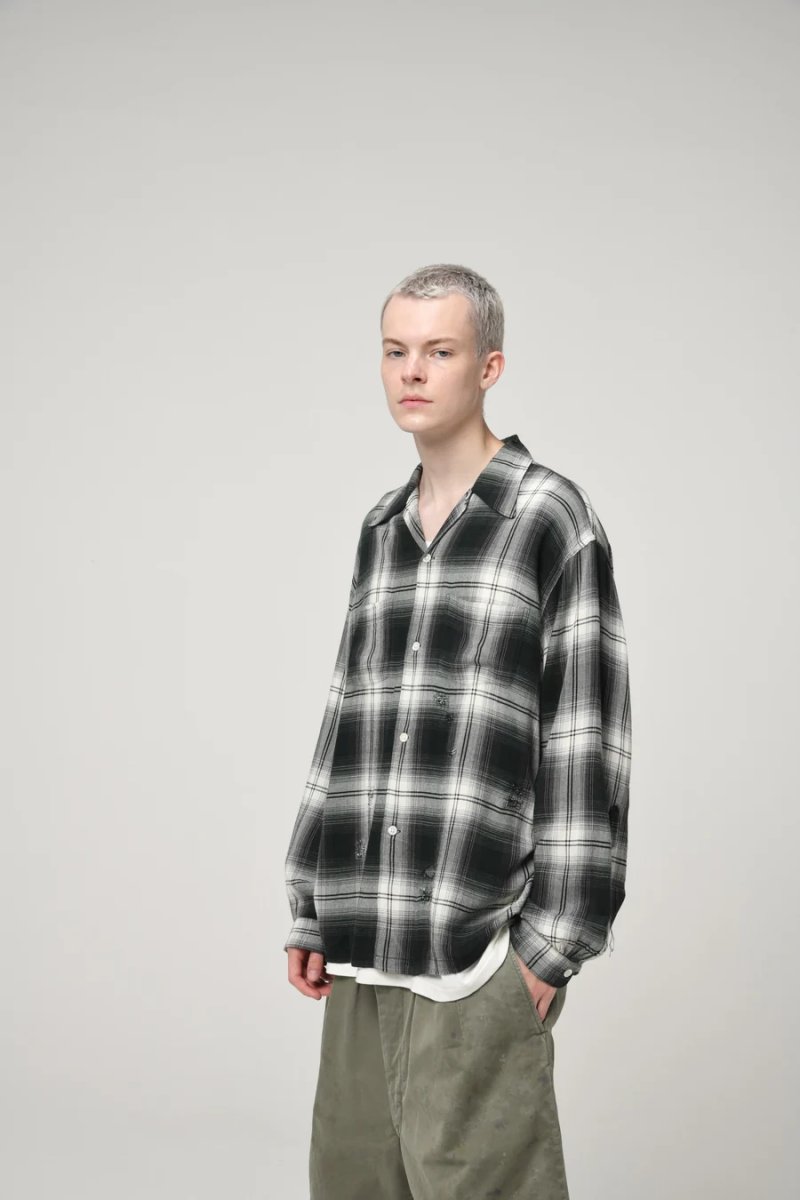 画像31: BOW WOW  REMADE RAYON PLAID SHIRT AGED (31)