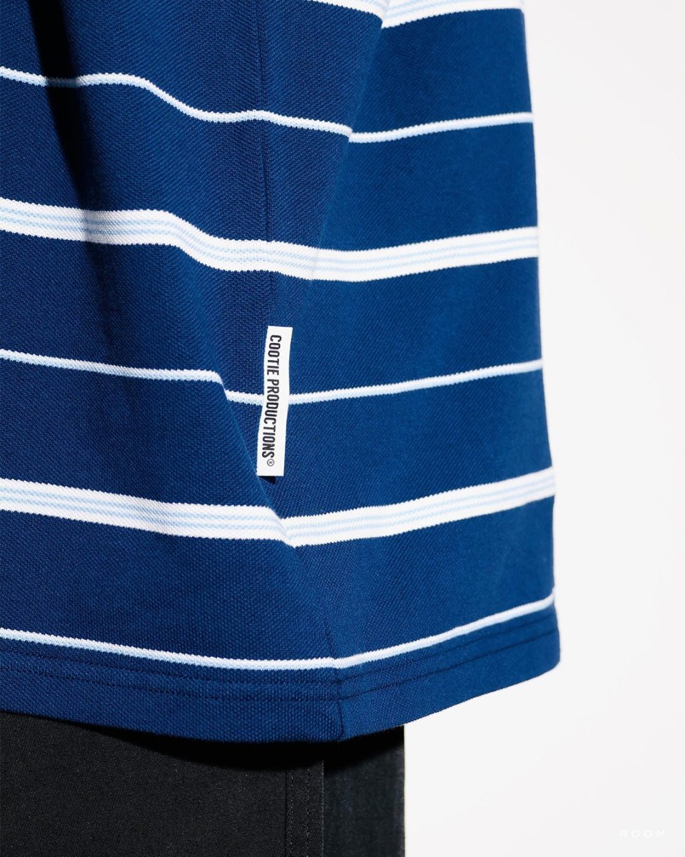 画像5: COOTIE   Moss Stitch Border L/S Polo (5)