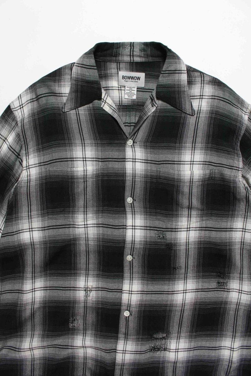 画像9: BOW WOW  REMADE RAYON PLAID SHIRT AGED (9)