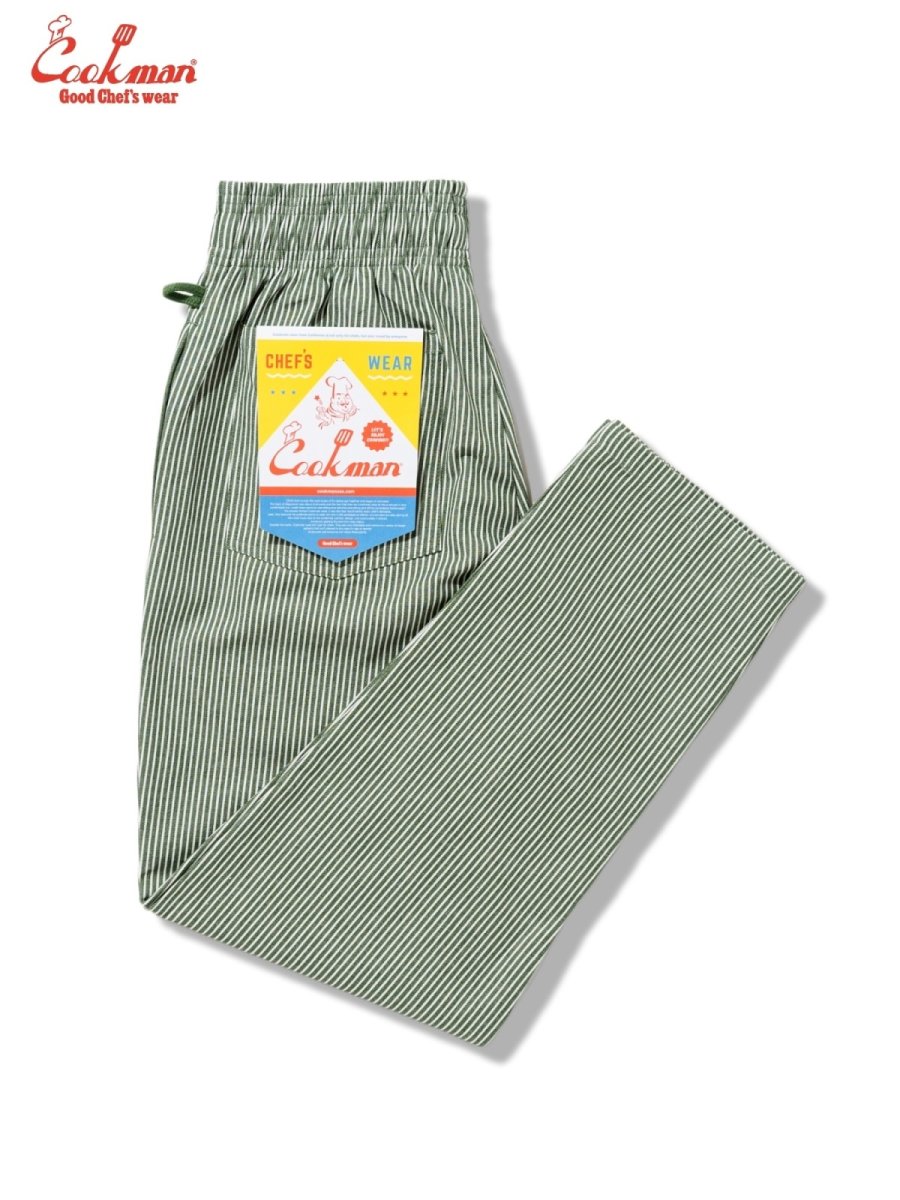 画像1: COOKMAN  シェフパンツ Chef Pants Hickory Green (1)