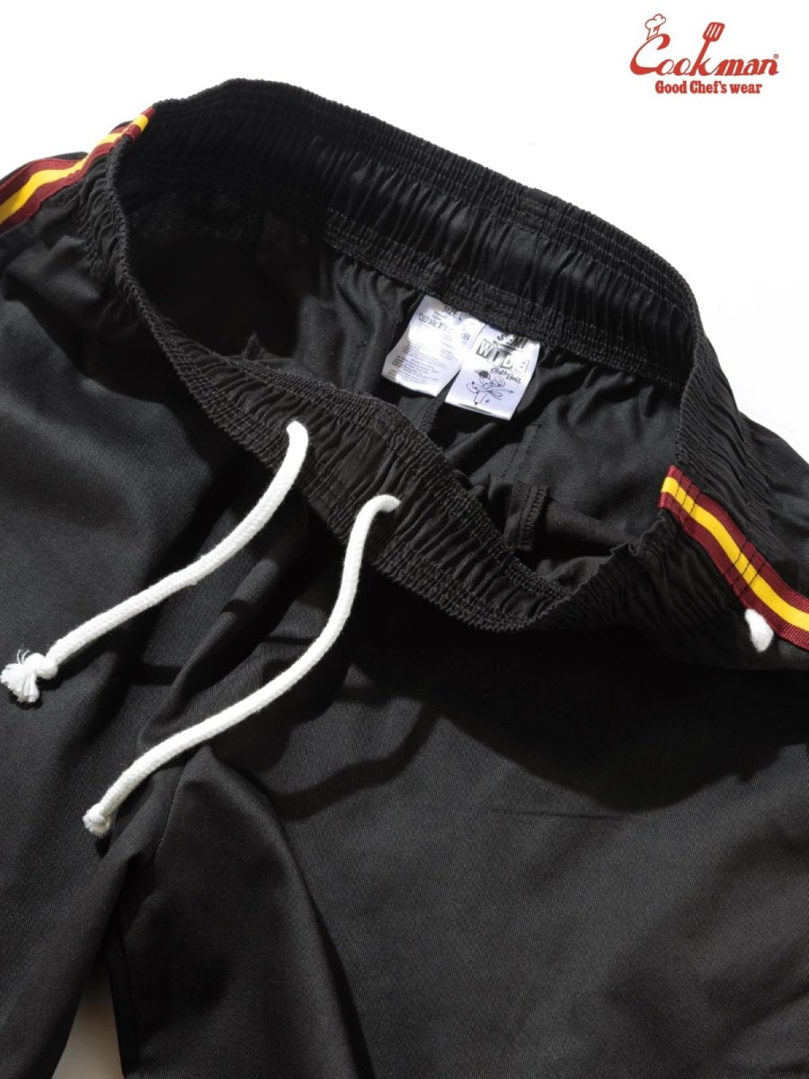 画像6: COOKMAN  シェフパンツ Chef Pants Semiwide Wienerschnitzel Side Line Black (6)
