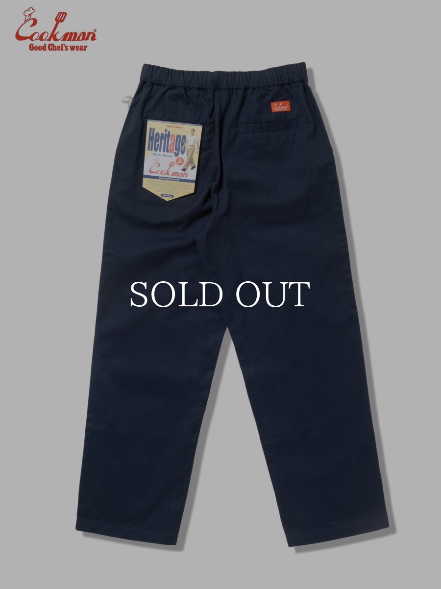 画像3: COOKMAN  ヘリテージワイドパンツ Heritage Wide Pants Heavy Twill Navy (3)