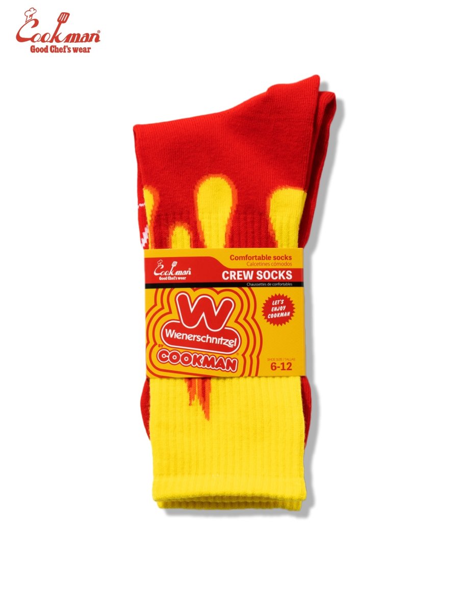 画像6: COOKMAN  ソックス Rib Crew Socks Wienerschnitzel Flame (6)