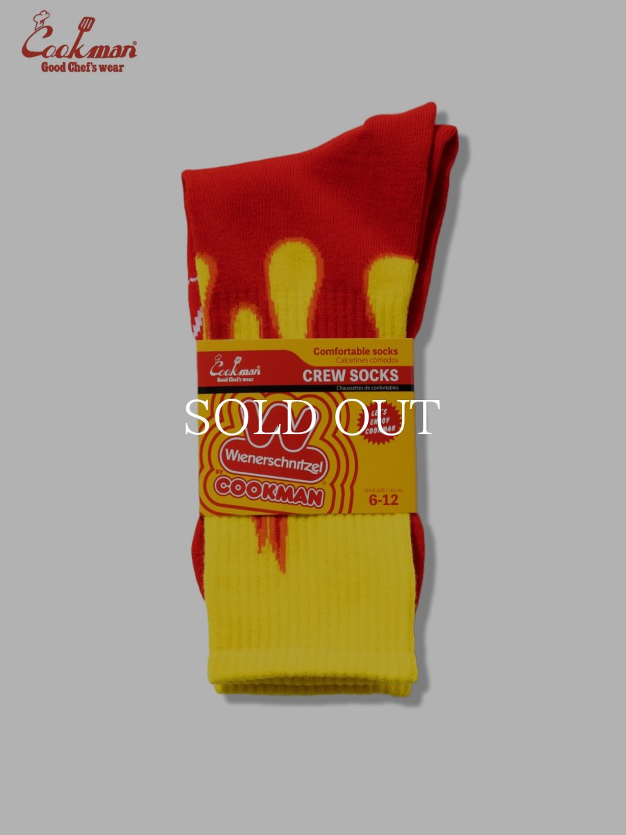 画像6: COOKMAN  ソックス Rib Crew Socks Wienerschnitzel Flame (6)