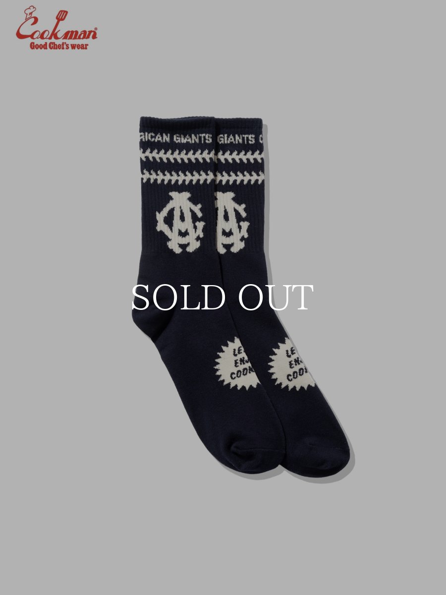 画像2: COOKMAN  ソックス Rib Crew Socks NLBM CHICAGO AMERICAN GIANTS (2)