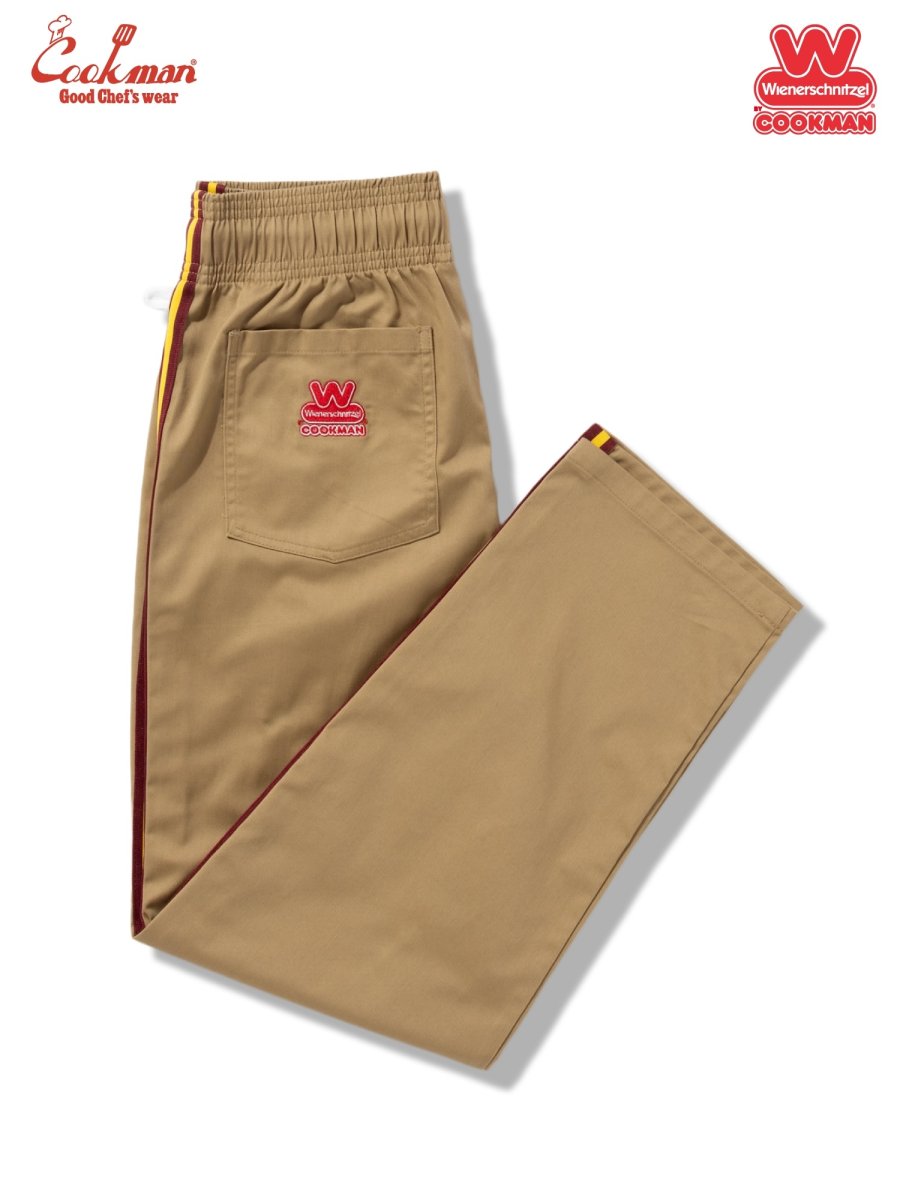 画像1: COOKMAN  シェフパンツ Chef Pants Semiwide Wienerschnitzel Side Line Beige (1)