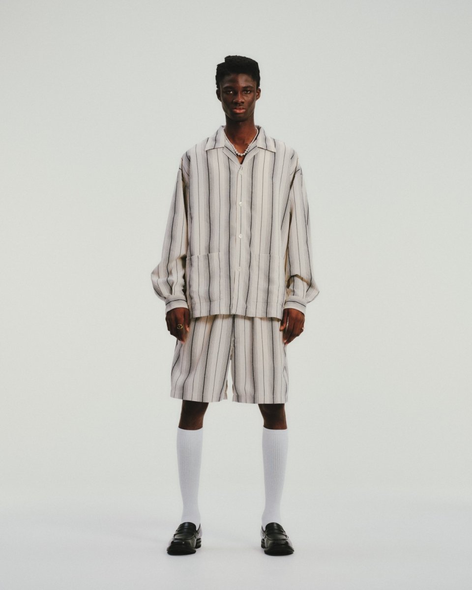 画像6: COOTIE   Dobby Chain Stripe L/S Cavana Shirt (6)