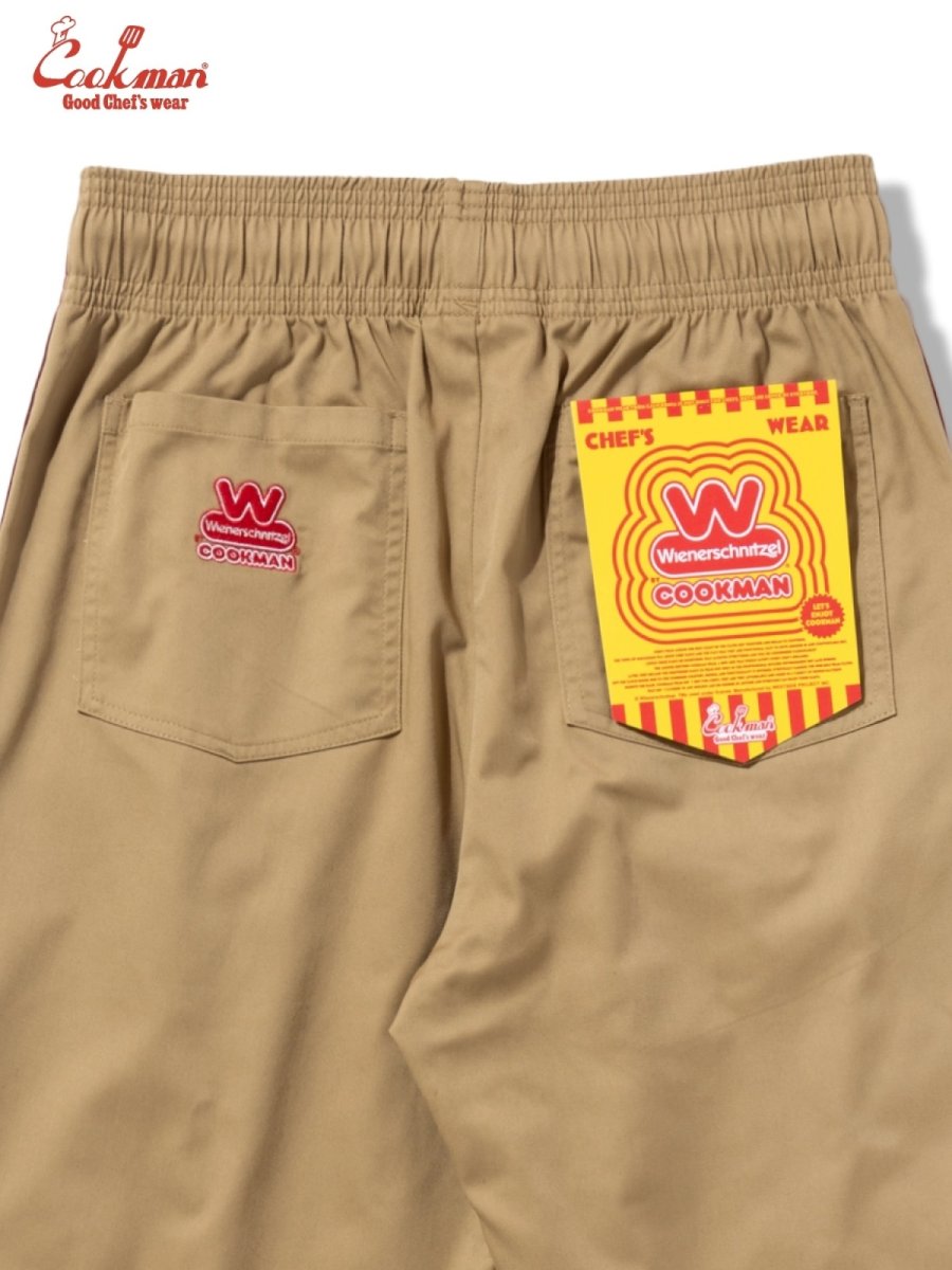 画像8: COOKMAN  シェフパンツ Chef Pants Semiwide Wienerschnitzel Side Line Beige (8)