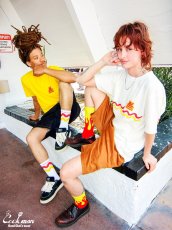 画像2: COOKMAN  ソックス Rib Crew Socks Wienerschnitzel Flame (2)