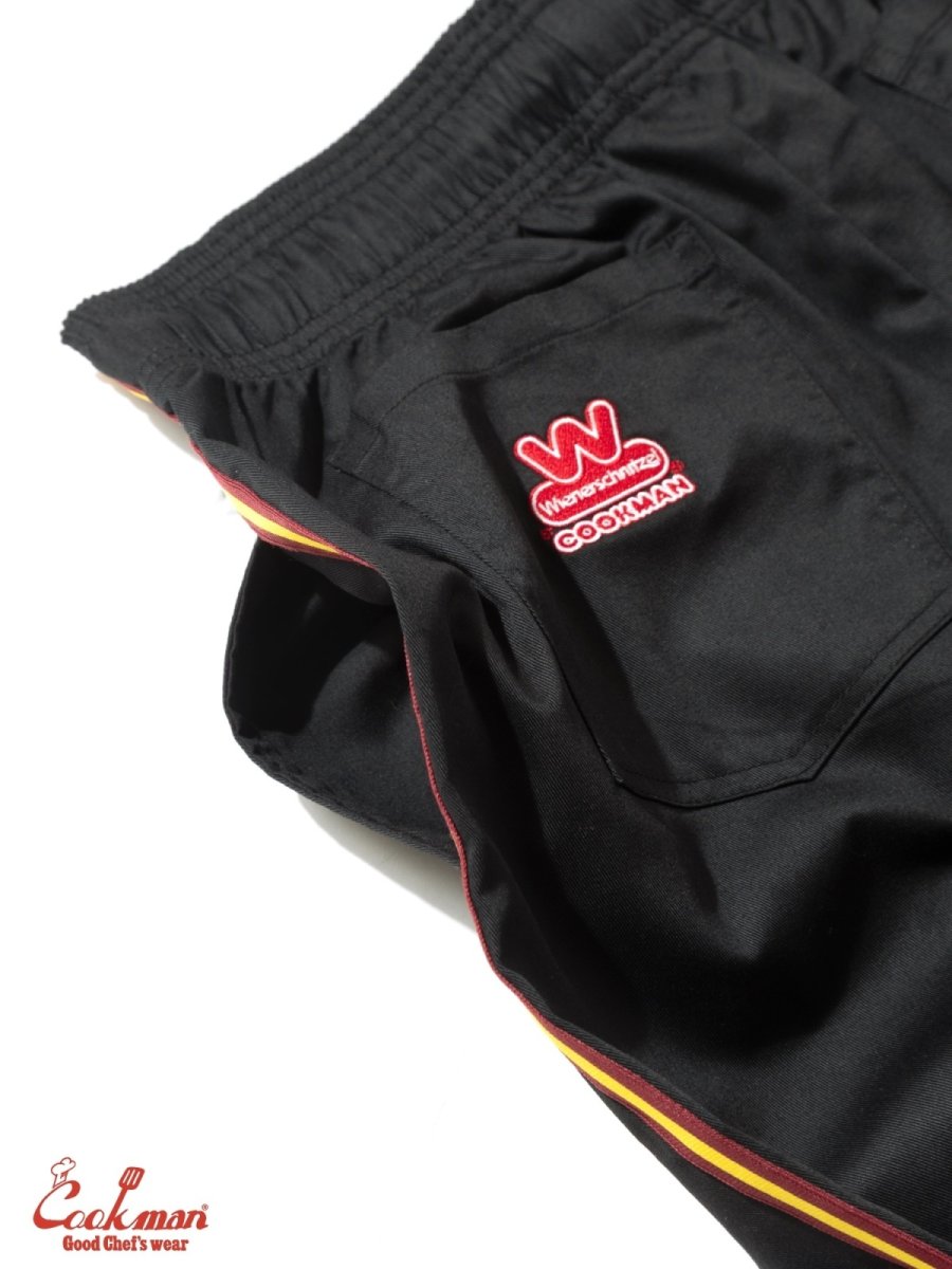 画像11: COOKMAN  シェフパンツ Chef Pants Semiwide Wienerschnitzel Side Line Black (11)