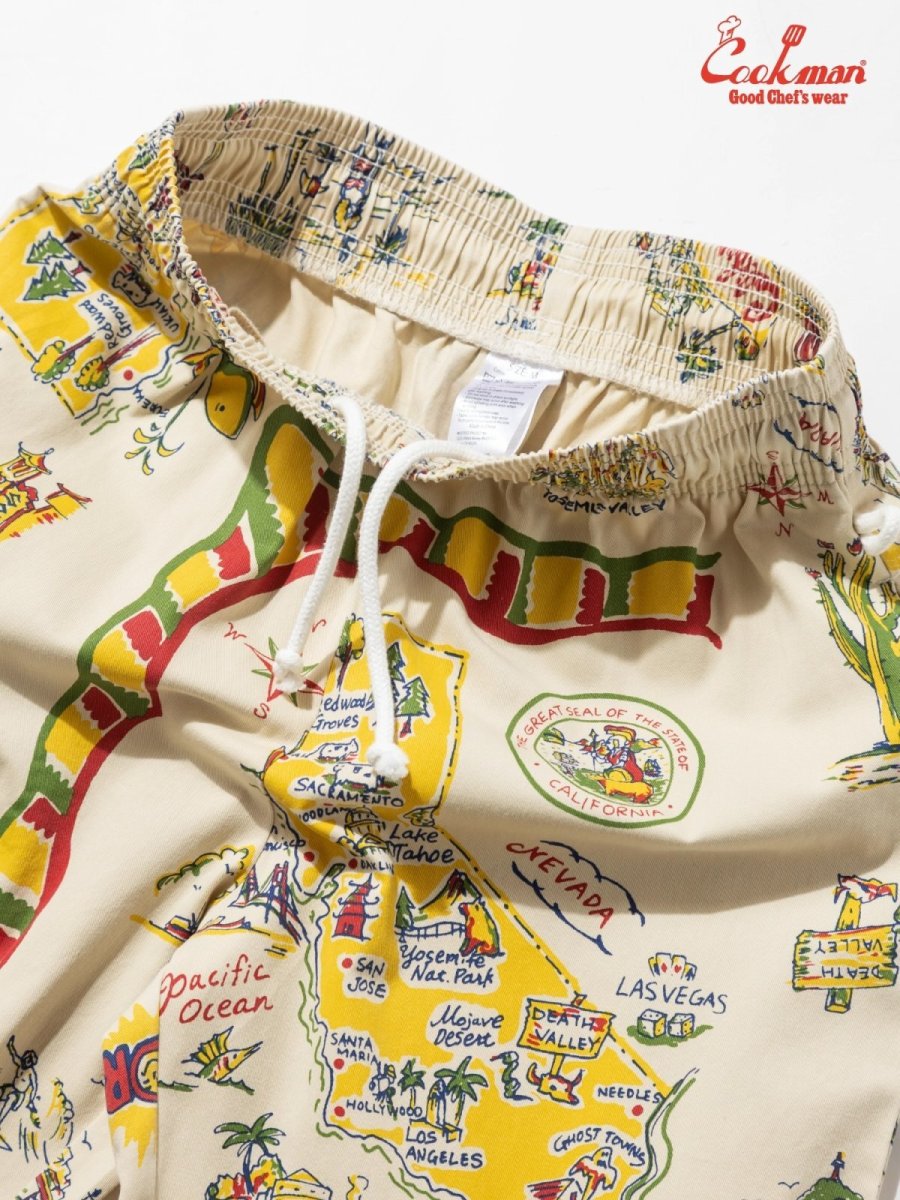 画像6: COOKMAN  シェフパンツ Chef Pants Souvenir Map California (6)