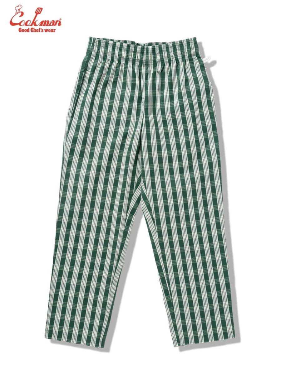 画像2: COOKMAN  シェフパンツ Chef Pants Semiwide PALAKA Check Green (2)