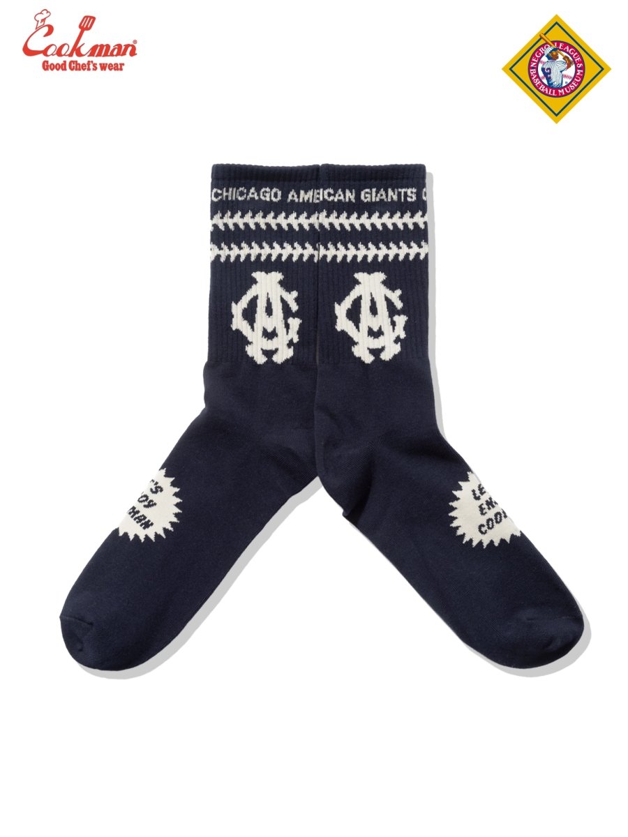 画像1: COOKMAN  ソックス Rib Crew Socks NLBM CHICAGO AMERICAN GIANTS (1)