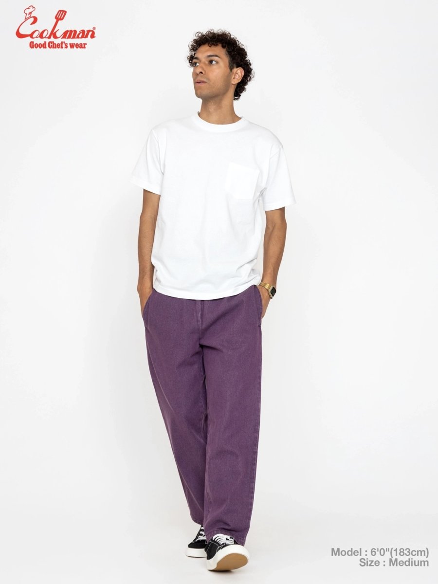 画像4: COOKMAN  セミワイド Chef Pants Semiwide Denim Purple (4)