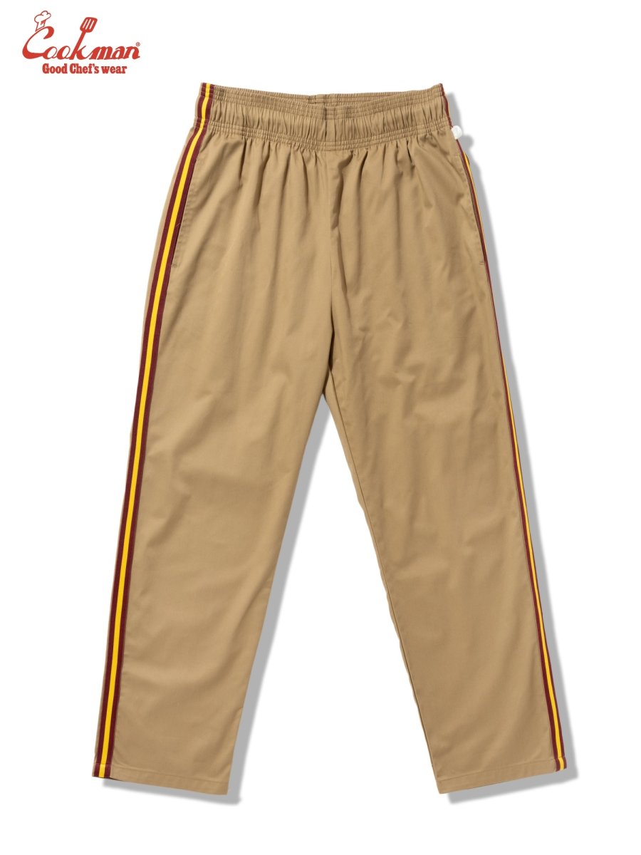 画像2: COOKMAN  シェフパンツ Chef Pants Semiwide Wienerschnitzel Side Line Beige (2)