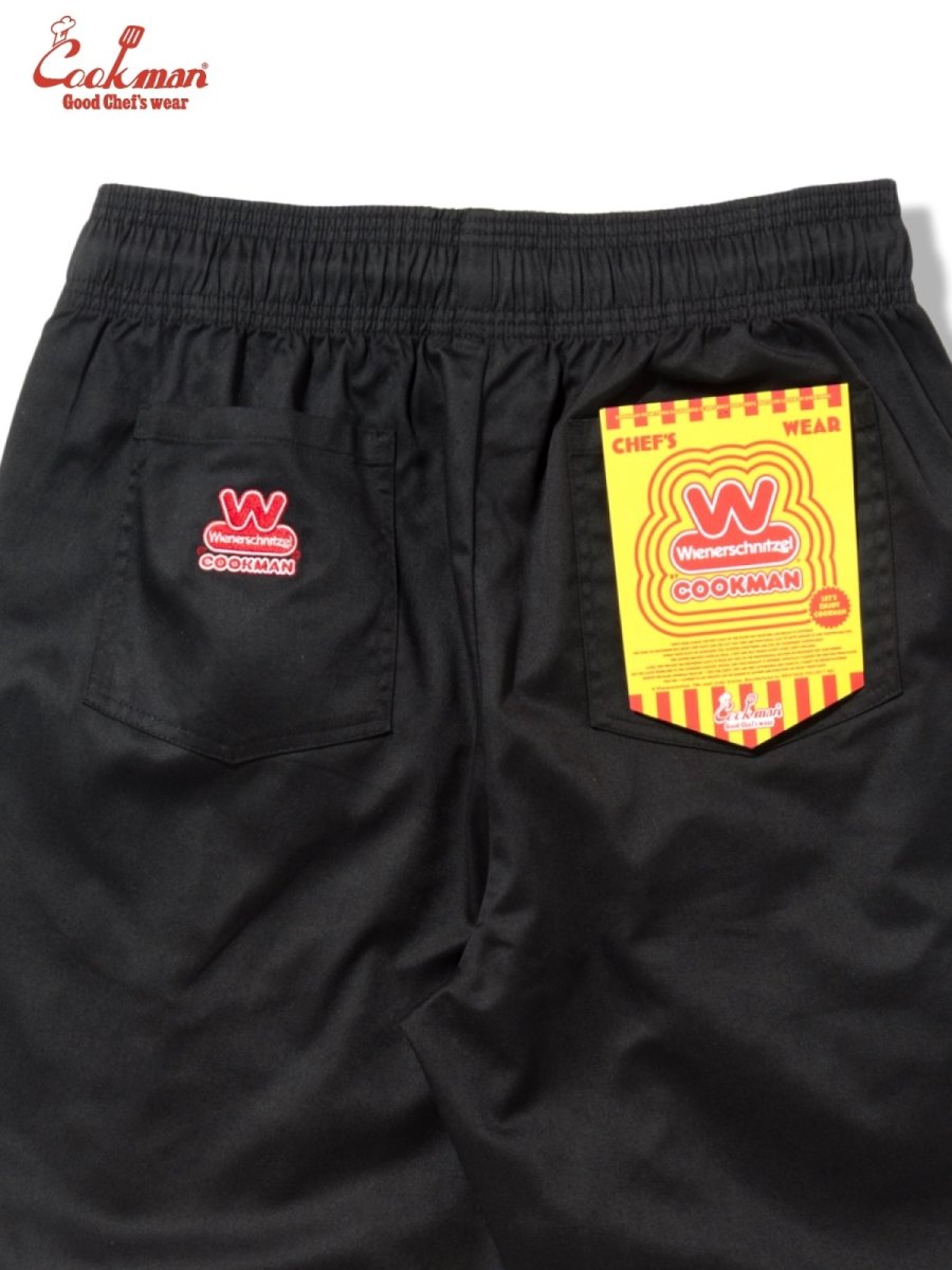 画像8: COOKMAN  シェフパンツ Chef Pants Semiwide Wienerschnitzel Side Line Black (8)