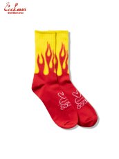 画像3: COOKMAN  ソックス Rib Crew Socks Wienerschnitzel Flame (3)