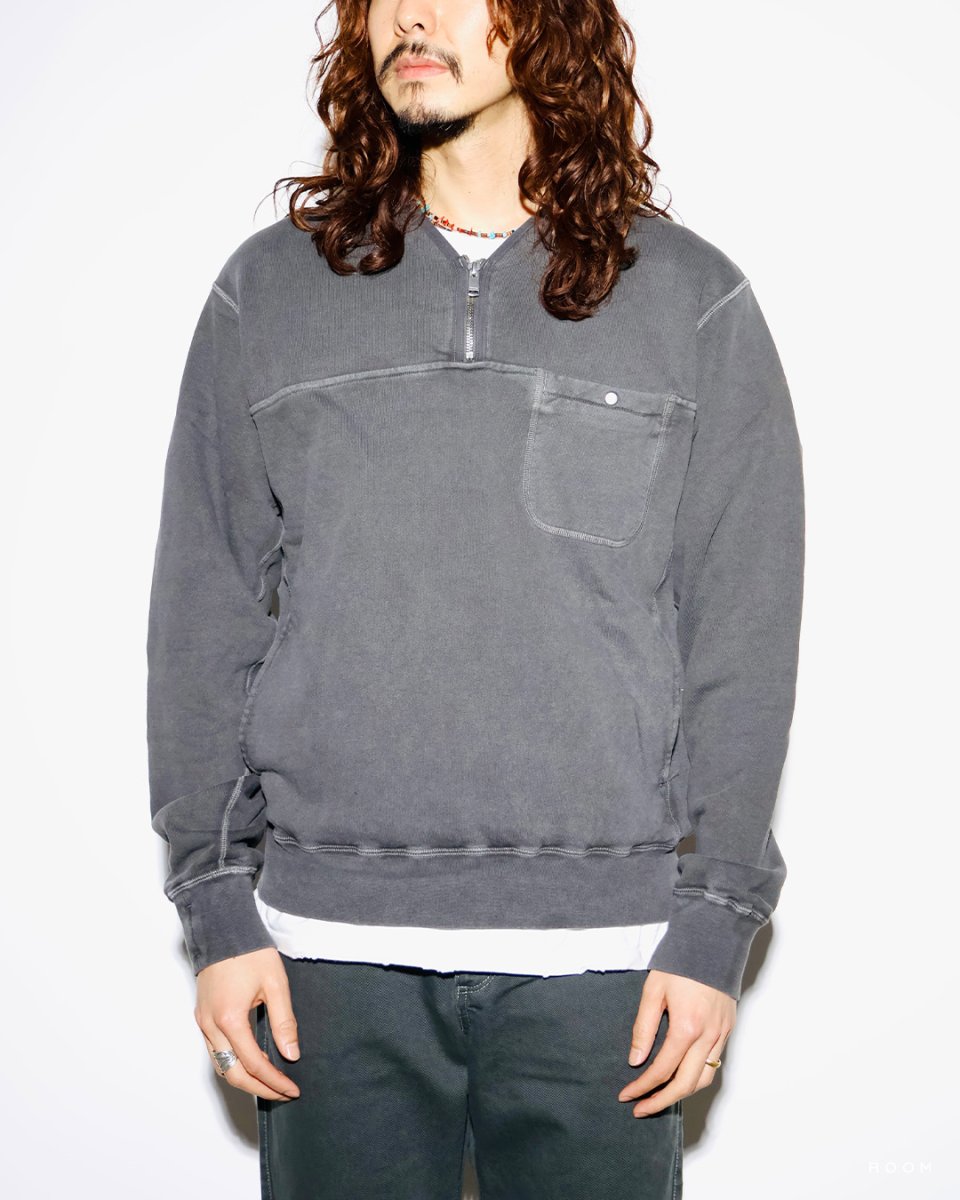 画像2: nonnative  HIKER HALF ZIP PULLOVER COTTON SWEAT PIGMENT DYE (2)