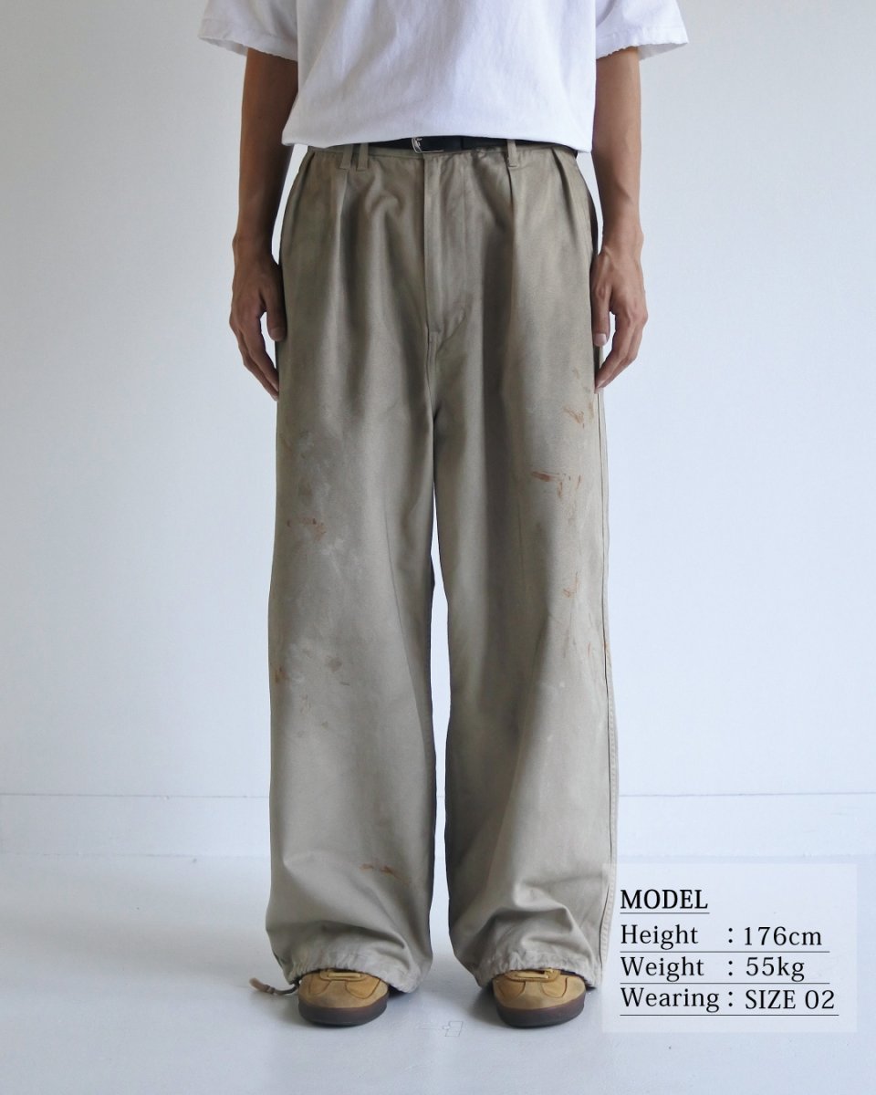画像7: ANACHRONORM  DIRTWORK WIDE CHINO TROUSERS (7)