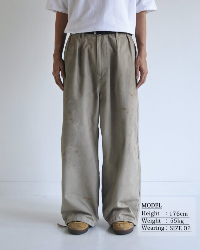 ANACHRONORM DIRTWORK WIDE CHINO TROUSERS AN428 公式通販