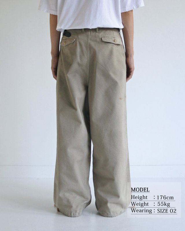 ANACHRONORM DIRTWORK WIDE CHINO TROUSERS AN428 公式通販