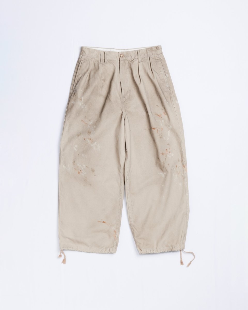 画像2: ANACHRONORM  DIRTWORK WIDE CHINO TROUSERS (2)