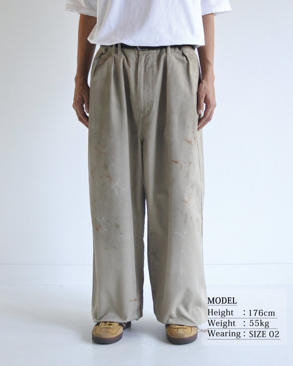 画像4: ANACHRONORM  DIRTWORK WIDE CHINO TROUSERS (4)