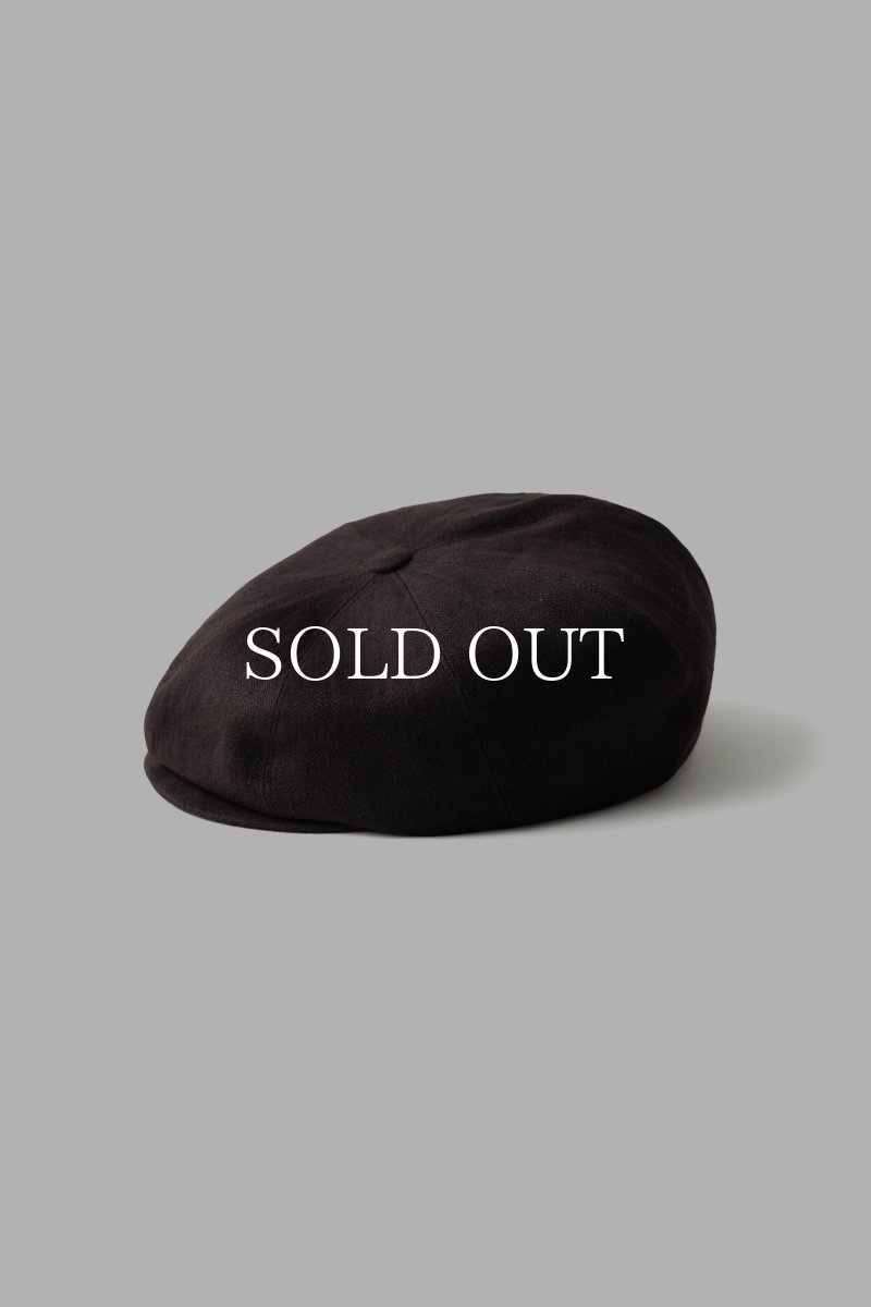 画像3: OLD JOE   LINEN HERRINGBONE PEAKED CAP (3)