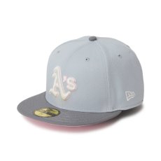 画像5: NEW ERA  59FIFTY Sakuranagashi 桜流し オークランド・アスレチックス グレー/ストームグレー (5)