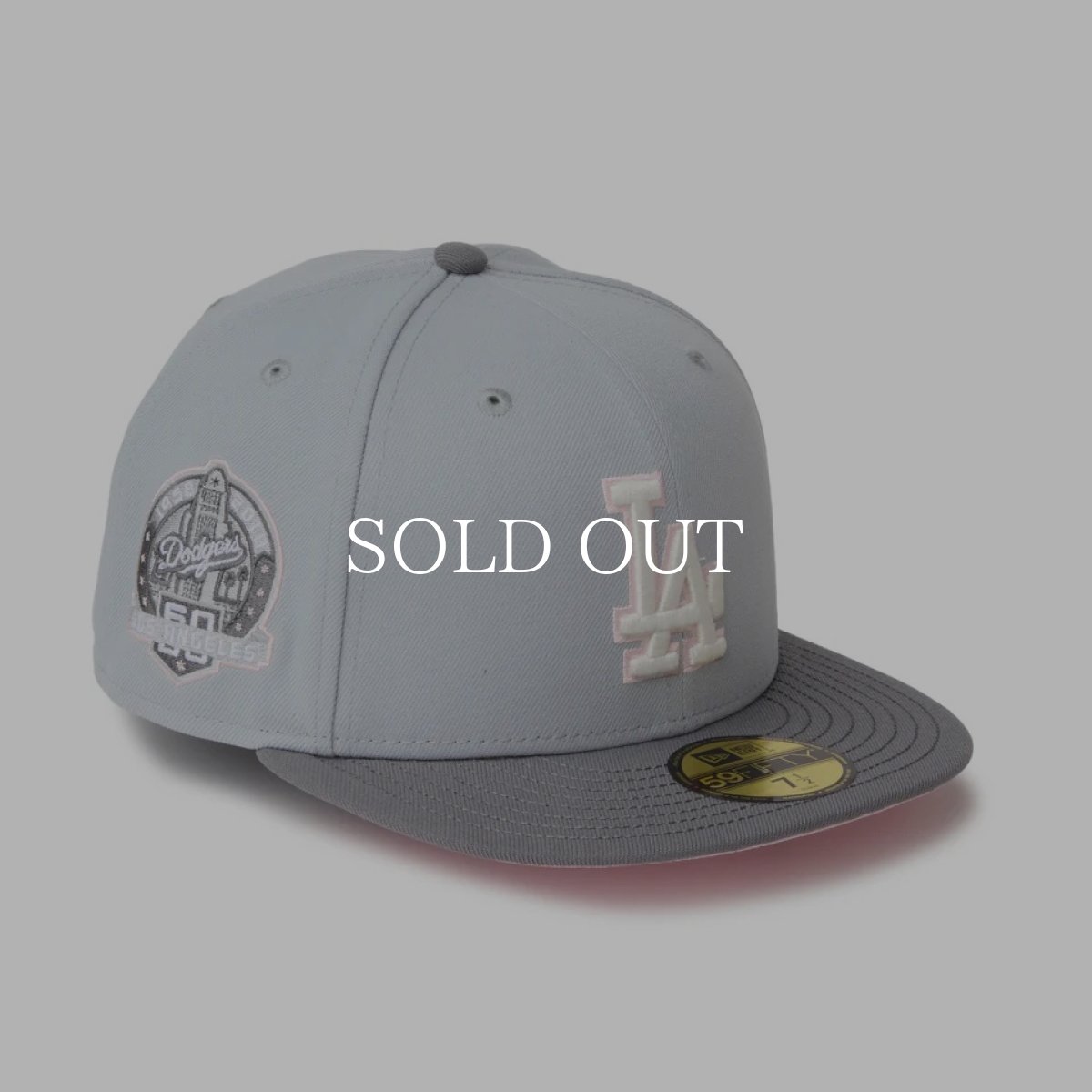 画像1: NEW ERA  59FIFTY Sakuranagashi 桜流し ロサンゼルス・ドジャース スノーグレー/ストームグレー (1)