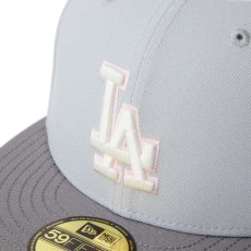 画像8: NEW ERA  59FIFTY Sakuranagashi 桜流し ロサンゼルス・ドジャース スノーグレー/ストームグレー (8)