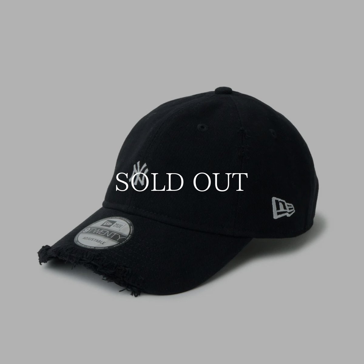 画像1: NEW ERA  9TWENTY MLB Damaged Cap ニューヨーク・ヤンキース ブラック (1)